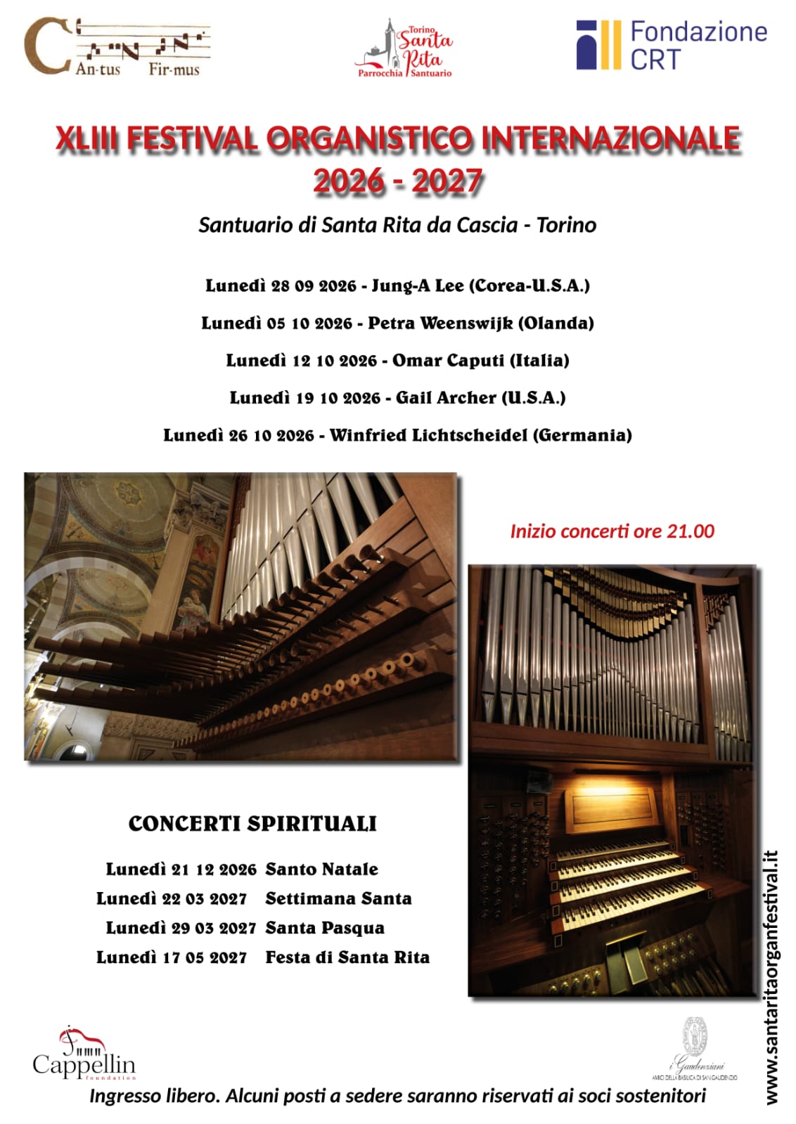 XLIII Festival Organistico